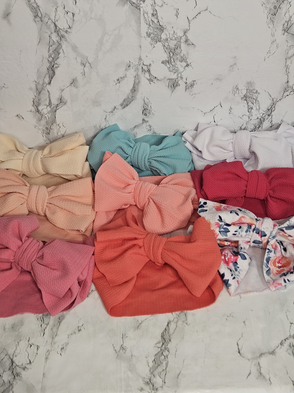 Baby Girl Oversized Bow Headband -  Set